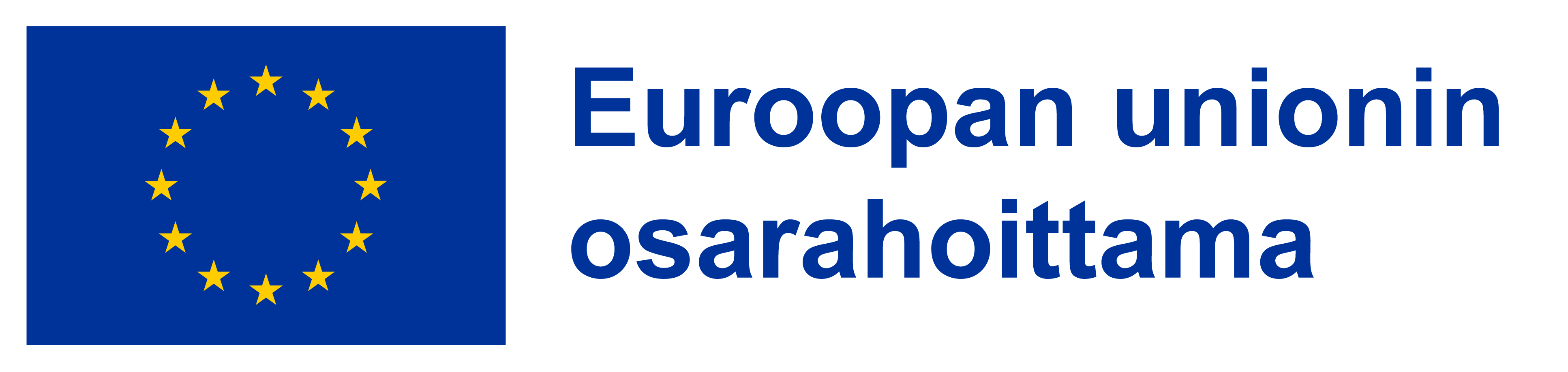 EU:n lippulogo, joka kertoo EU:n antamasta osarahoituksesta.