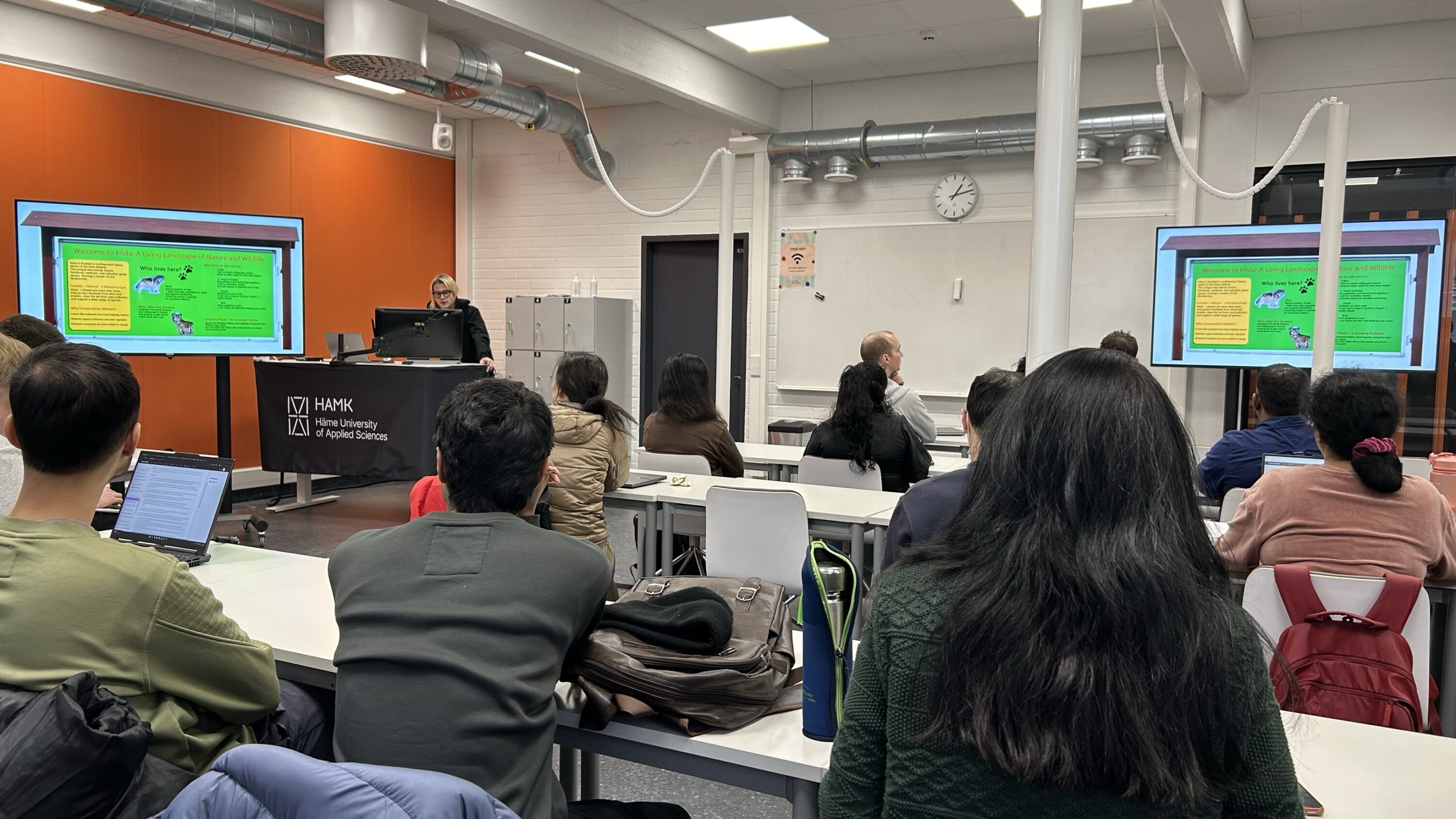 Students in a class room