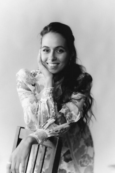 Black and white photo of Elsa Babkova