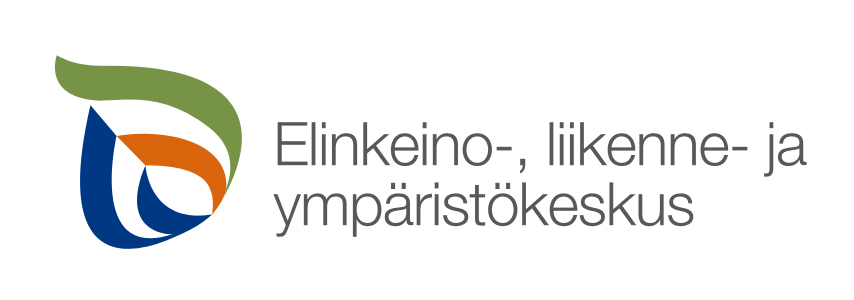 Elinkeino-, liikenne- ja ympäristökeskus -logo.
